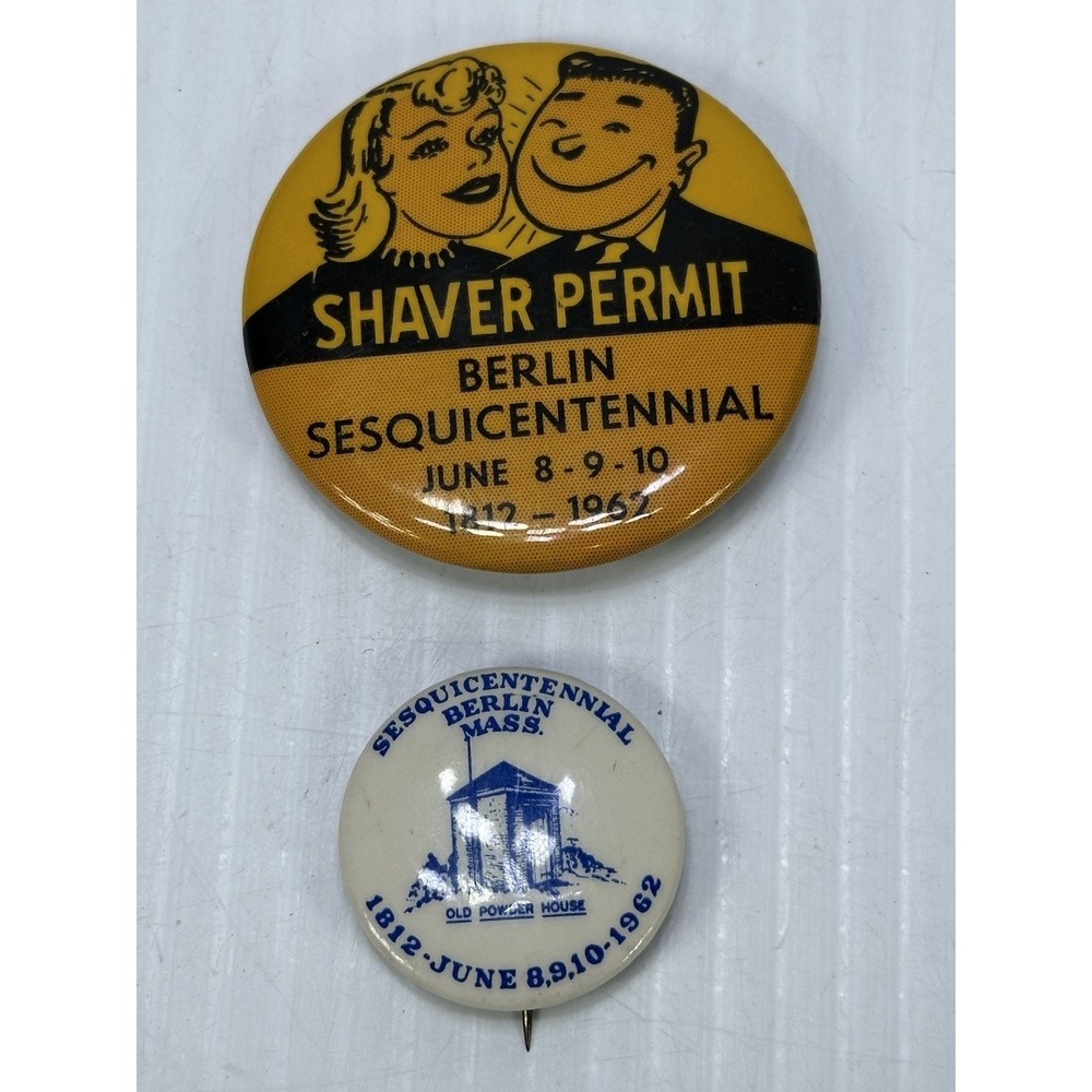 2 Vintage 1962 Shaver Permit Berlin Sesquicentennial 1812-1962 Old Powder House